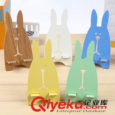韓版創(chuàng)意手機(jī)座 可愛越獄兔木質(zhì)手機(jī)支架 手機(jī)托架手機(jī)通用B038原始圖片3