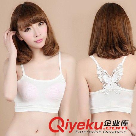 蝴蝶結吊帶衫鏤空蕾絲小背心莫代爾小吊帶女打底衫B115