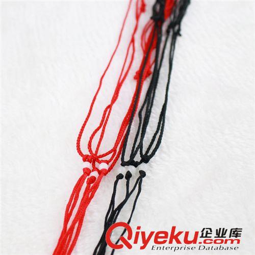 2295 紅繩玉珠項(xiàng)鏈配件 紅 黑線玉珠吊墜繩子 配件飾品原始圖片2