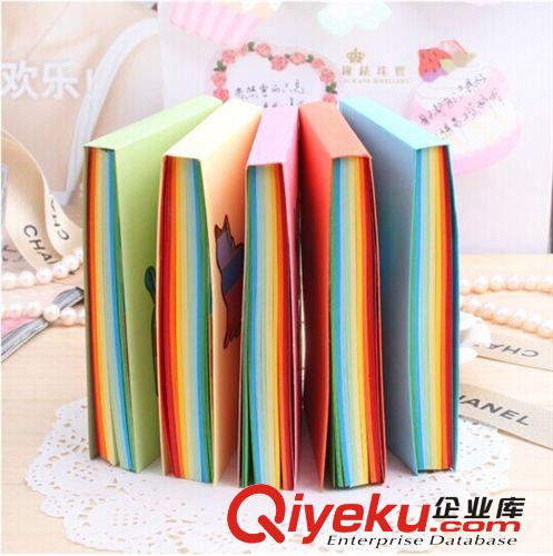 2614A 韓國學生文具 彩虹寶貝糖果色便簽本 便條紙 彩色記事本原始圖片3