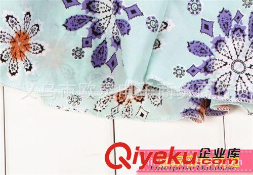 2014韓版女裝 地攤夜市服裝 碎花印花雪紡半身裙 百褶短裙 花裙子