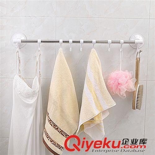 雙慶毛巾架吸盤強(qiáng)力掛鉤浴巾架浴室置物架衛(wèi)生間毛巾掛毛巾?xiàng)U1905