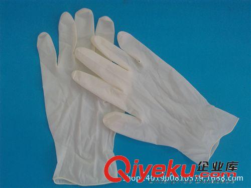 高品質(zhì)乳膠手套 一次性無粉麻面乳白乳膠手套 9寸無粉橡膠手套原始圖片3