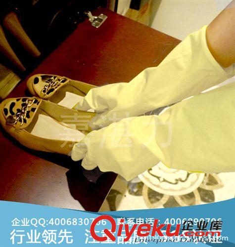 牛筋乳膠洗碗家用工業(yè)橡膠手套 耐油耐酸堿勞保手套原始圖片2