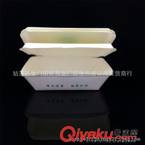 綠色環保紙餐盒 LB400一次性外賣打包盒 飯堂防燙飯盒 整箱批發原始圖片3