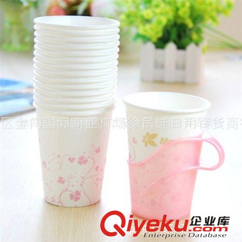 一次性紙杯子 水杯杯托塑料茶托杯架 隔熱托加 厚多色10只裝批發原始圖片2