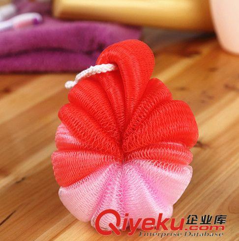 韓國洗浴用品 彩色沐浴球/浴擦/浴花 漸變色搓澡巾 衛浴用品批發原始圖片2
