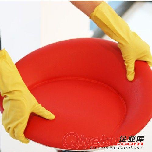 乳膠家用洗碗手套 橡膠洗衣家務(wù)清潔手套M號(hào)黃色原始圖片3