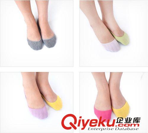 糖果色船襪女 韓版隱形襪皮筋襪 夏季打底襪批發(fā)原始圖片2