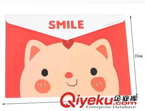 韓國文具 萌萌動物家族 可愛A4文件袋 檔案袋（橫款）原始圖片3