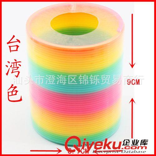 供應中型彩虹圈臺灣色 彈力圈 塑料彈簧圈 兒童創意玩具 益智玩具