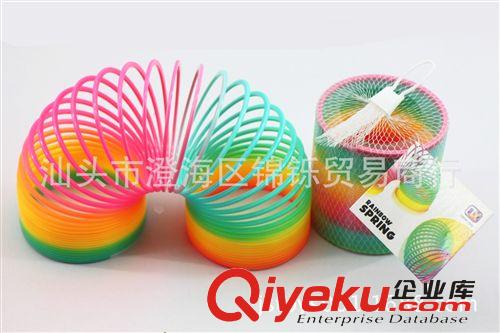 供應中型彩虹圈臺灣色 彈力圈 塑料彈簧圈 兒童創意玩具 益智玩具原始圖片3