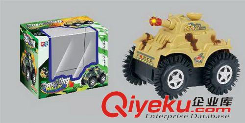 供應(yīng)噴漆迷彩電動翻斗坦克帶燈光  電動翻斗車 坦克翻斗車 玩具車原始圖片2