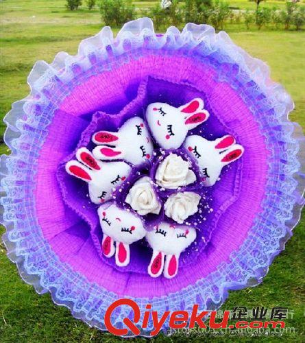 供應(yīng)毛絨玩具  動物毛絨花束 6只可愛卡通動物毛絨花束原始圖片3