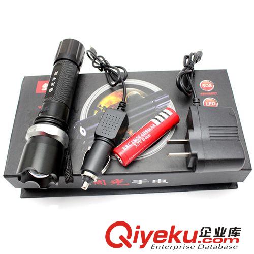 廠家直銷(xiāo)led 調(diào)焦禮品 Q5強(qiáng)光手電筒戶外騎行照明充電定制LOGO原始圖片2