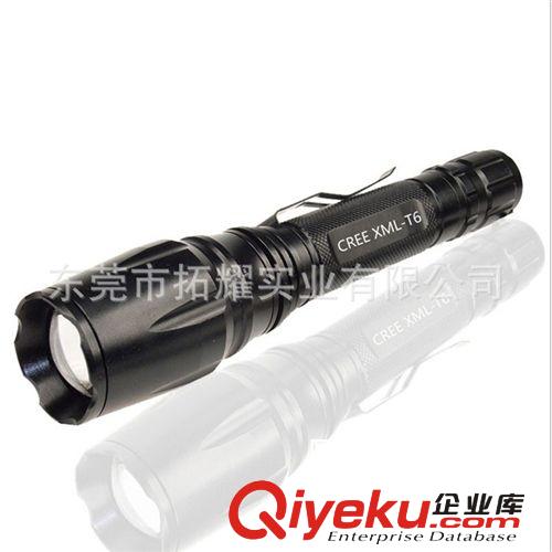 拓耀 F006 CREE T6強(qiáng)光伸縮led手電筒 手電充電 2節(jié)18650大功率