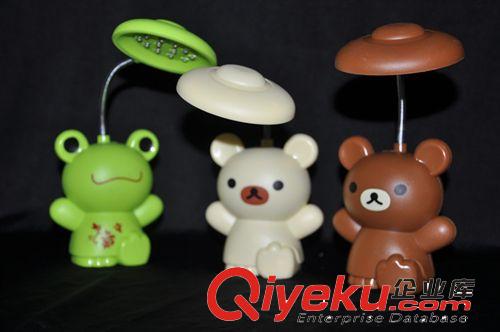 小額混批動物卡通青蛙小熊充電式12 LED臺燈 兒童禮品電子臺燈原始圖片2