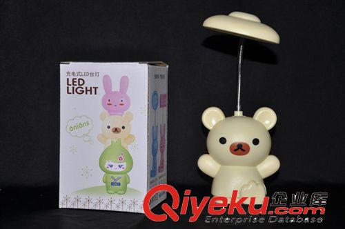 小額混批動物卡通青蛙小熊充電式12 LED臺燈 兒童禮品電子臺燈原始圖片3