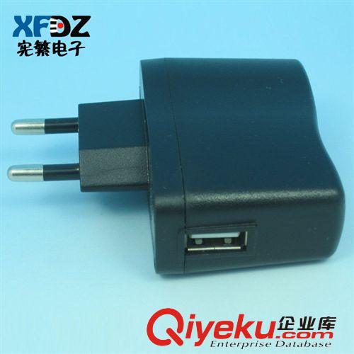 歐規(guī)圓插USB火牛 手機 MP3 MP4 USB電線插頭旅行充電器 5V1000MA