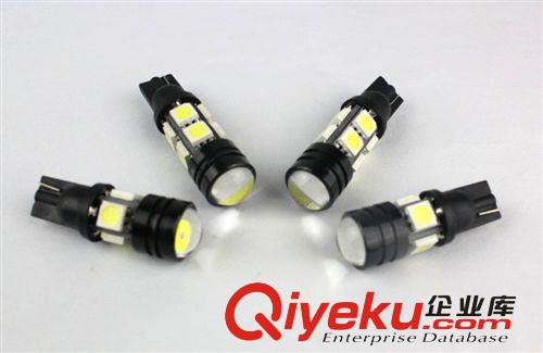 T10示寬燈 超亮 LED 帶透鏡 示寬燈 牌照燈 散聚一體 冰藍(lán)色 5W