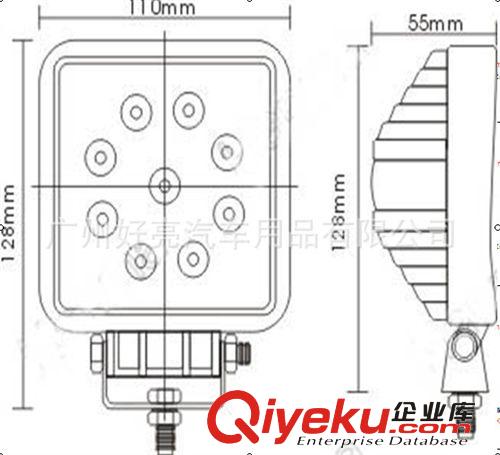 LED工作燈 探照燈 越野車燈 工程檢修燈 27W方形聚光30度/泛光60