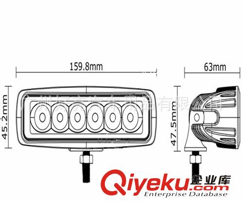 18W 聚光 LED 工作燈  檢修燈 工礦燈  探照燈 泛光