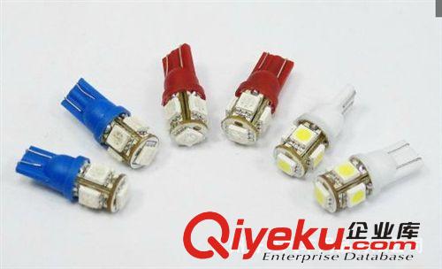T10 5顆LED日間行車燈超亮 汽車日行燈改裝 冰蘭示寬燈牌照燈原始圖片3
