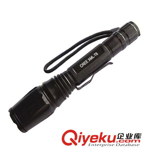 廠家批發(fā)T6變焦強(qiáng)光手電筒 CREE LED 防水耐摔壽命長可達(dá)10萬小時原始圖片2