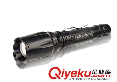 廠家批發(fā)T6變焦強(qiáng)光手電筒 CREE LED 防水耐摔壽命長可達(dá)10萬小時原始圖片3