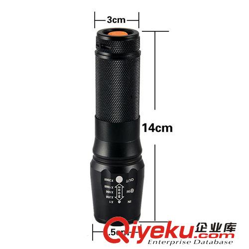 廠家批發(fā)T6 CREE伸縮調(diào)焦 LED 鋁合金26650強光手電筒 878手電原始圖片2