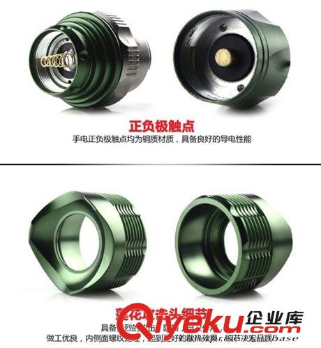 CREE強光手電筒,變焦遠射可充電,戶外運動必備,調(diào)光強光戰(zhàn)術(shù)手電原始圖片3