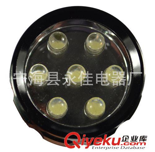 7LED鋁合金太陽能手電筒，太陽能7LED手電，自動充電太陽能手電原始圖片2