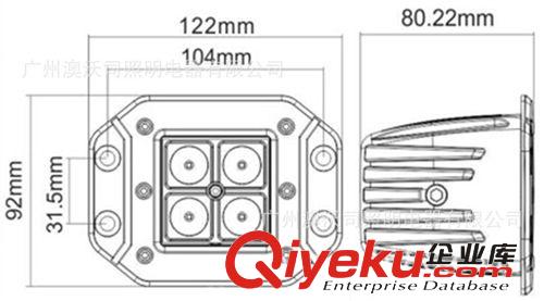 12W LED Work light/12W  LED 工作燈帶耳朵原始圖片3