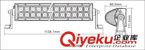 240w LED work light bar