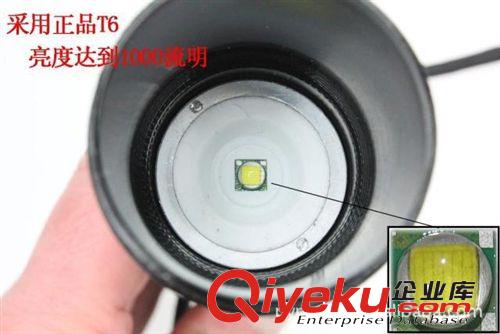 c8 T6強光手電筒T6遠射王18650充電騎行手電原始圖片2