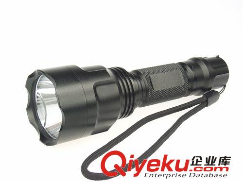 淘寶熱賣(mài)爆款+廠家直售CREE Q5+鋁光杯遠(yuǎn)射王強(qiáng)光手電筒 神火C8