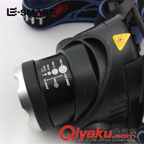 zp睿光 XML-T6變焦強(qiáng)光頭燈釣魚燈戶外野營(yíng)燈手電筒 4*AA原始圖片3
