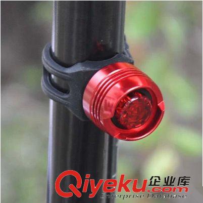 高亮度鋁合金紅寶石尾燈 山地自行車單眼頭盔燈警示燈 單車前燈原始圖片2