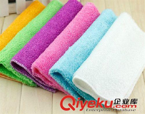 竹纖維洗碗巾 22.5*18cm 不沾油抹布 吸水雙層加厚去污百潔布104原始圖片3