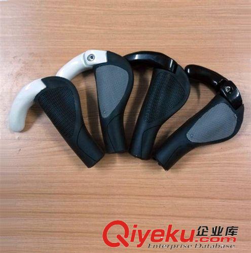 自行車副把車把把套配件 山地車大牛角副把把套 黑白雙色