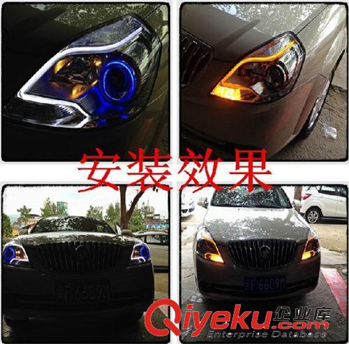 汽車LED淚眼燈改裝燈 雙色帶轉(zhuǎn)向?qū)Ч廛洘魲l 60mm原始圖片2