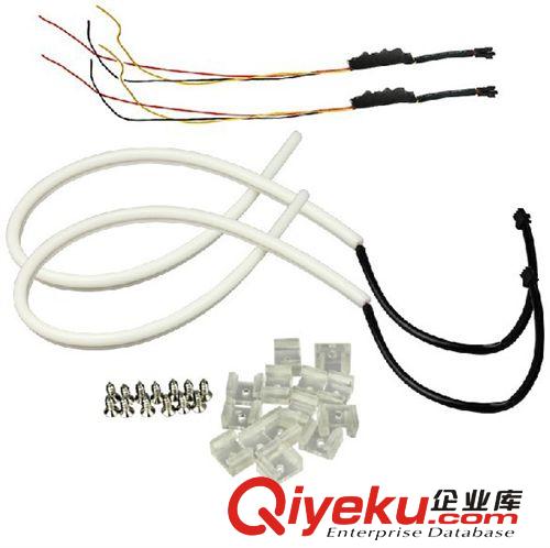 汽車LED淚眼燈改裝燈 雙色帶轉(zhuǎn)向?qū)Ч廛洘魲l 60mm原始圖片3