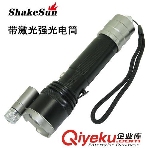 廠家直銷 舞陽(yáng)新款CREE 5W LED鋁合金強(qiáng)光手電筒紅色激光滿天星