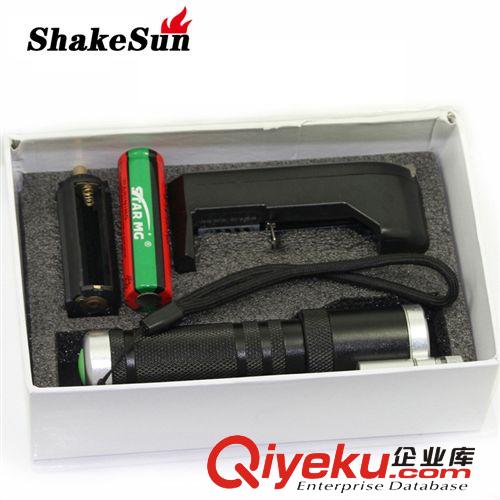廠家直銷 舞陽(yáng)新款CREE 5W LED鋁合金強(qiáng)光手電筒紅色激光滿天星原始圖片3