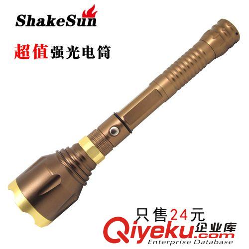 廠家直銷 戶外巡邏專用防暴手電 鋁合金狼牙棒防身強光手電筒