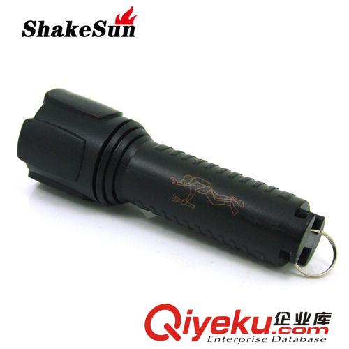新款 黑色大功率潛水專用手電 超值實用塑料水下手電筒原始圖片3