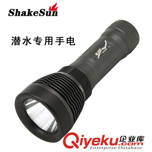 新款 黑色大功率潛水專用手電 超值實用塑料水下手電筒