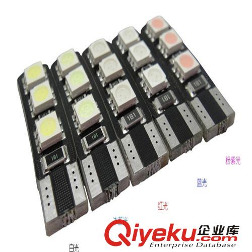 T10刀鋒 解碼 6SMD 汽車LED 示寬燈 小燈 日間行車燈 冰藍色原始圖片2