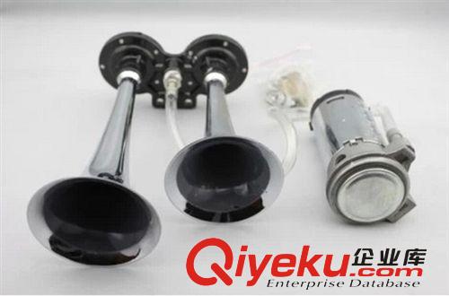 雙管喇叭帶氣泵 12V 電瓶車汽車摩托車通用 汽笛喇叭 超響12v喇叭