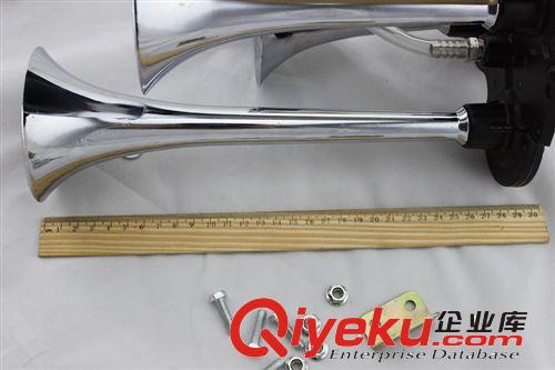 汽車鳴笛三管氣喇叭 氣泵三管汽笛貨車卡車喇叭中 高 低三音24v原始圖片3